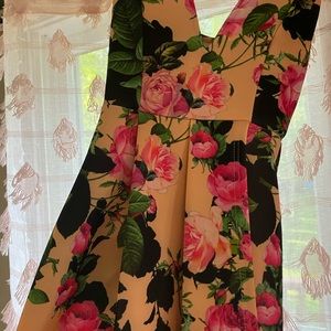 Pretty little thing strapless floral dress